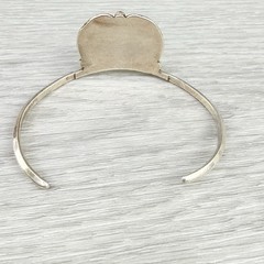 Vintage Silver Southwestern Style Green Turquoise Handmade Cuff Bracelet