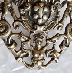 pENDANT PERUZZI MEDICI COAT ARMS MELUSINE MERMAID STERLING SILVER ITALY neocurio