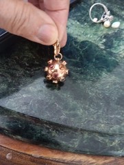 Pendant Variety Of Stones Handmade From BRASIL RED 14.KT