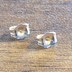 1/20 14K GF Opal Heart Post Earrings, Vintage