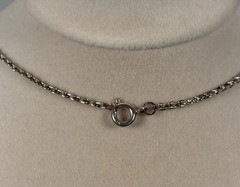 Vintage 925 Sterling Silver Cognac Colored Amber Y Drop Necklace 18” 11g