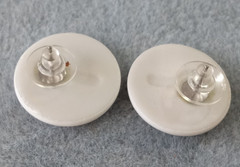 Vtg AVON 1989 Silver Tone PORCELAIN BOUQUET Rose Flower Stud Button Earrings