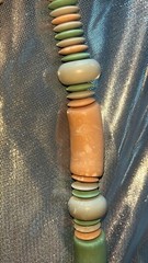 Vintage Avon Sun Bleached Chunky Necklace/Looks Like It Is Made Of Clay W/swirls
