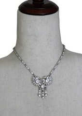 Vintage Bogoff Signed Rhinestone Statement Necklace Art Deco Repair Craft Wear