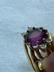 Vintage 17mm size (6.5 in USA) fancy ring 14k gold filled USA made