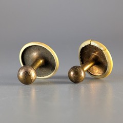 2 Antique Collar Stud Buttons Celluloid Front Cover