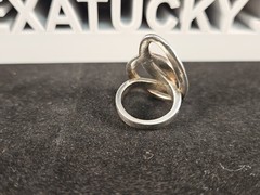Scandinavian Modernist Sterling Ring Signed ND Size 5.5