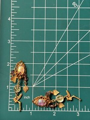 Kirks Folly Gold Tone Fairy Pixie Angel Grape Rhinestone Clip on Earrings