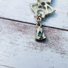 Vintage Earrings For Pierced Ears – Bluey Green Tones Dangle