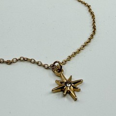Gold Tone North Star Bracelet Celestial Charm Dainty Layering Boho Minimalist