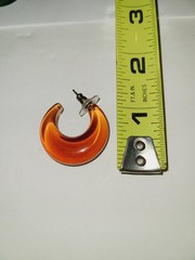 VINTAGE JOAN RIVERS 5 PAIRS LUCITE HOOP PIERCED EARRINGS VARIOUS COLORS