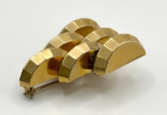 Vintage 1/20 14K Gold Geometric Hobé Pin, Signed