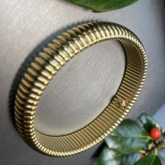 Monet Vintage Tubogas Bangle Bracelet Estate Jewelry Pre-Owned 1960s