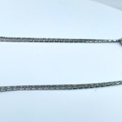 Silver-Tone Bezel Faceted Rhinestone Dangle Long Linear Drop Clip-On Earring