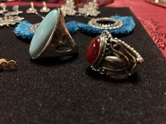 Jewelry Lot Various Costume Jewelry 19pc Total Ear Rings, Brooches And Rings