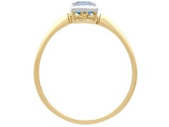 1.50Ct Sapphire and 0.24Ct Diamond 18k Yellow Gold Dress Ring Circa 1930