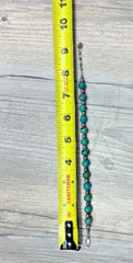 Carolyn Pollack Relios Sterling Silver Beaded Turquoise 8.5in. Bracelet