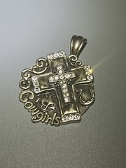 Western Cross Pendant / Necklace / Choker w/adjustable length Branded by You&I