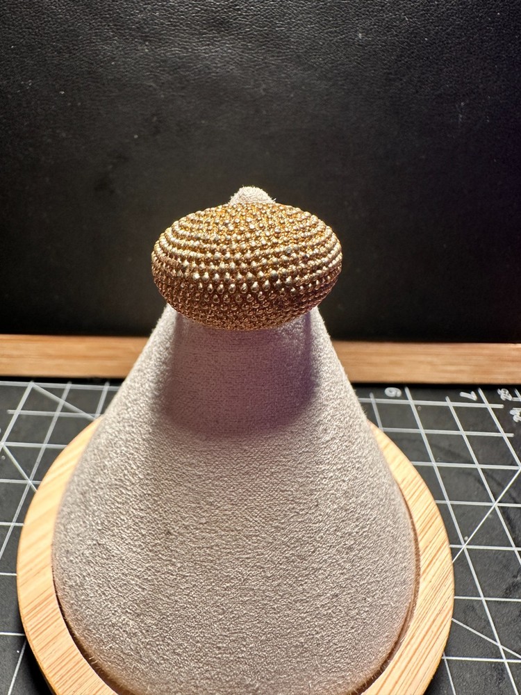 Vintage 1960s Vendome Textured Gold Dome Cocktail Ring – Size 5