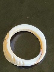 Vintage Bird /Dove Shaped Carved Bone Ring Size 8