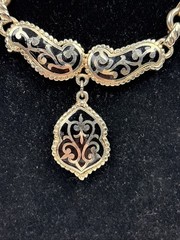 Vintage Barclay Necklace, Brooch & Earrings Set RARE Art Deco Design