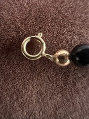 Vintage Genuine Pearl & 14K Yellow Gold Beaded 15.5in/ 4mm