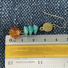 11 pair lot dangle pierced earrings glass acrylic metal stone pretty sparkle