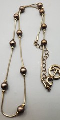 5 Vtg Chains Trifari 19″ Beaded, Hearts 14″, Bar Link 16″, Bead 16.5″, Rope 24″