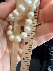 Vintage Necklace ART Signed Clip Earrings Simulated Pearl Beads Lot Matching PJ