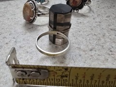 Vintage Sterling Silver Large Smoky Quartz Ring Size 5 Statement Octagon Prism