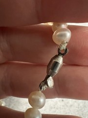 VTG 6mm Genuine Cultured Pearl Necklace 15” 19.8g