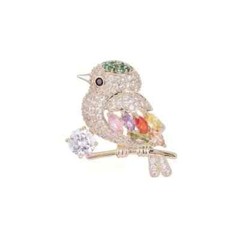 Sparkling Magpie Bird Brooch Pin-Rhinestone Crystal Jewelry for Women Dress/Coat