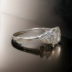 Vintage Platinum Engagement Ring 1.71ct.Natural Cushion Diamond GIA Cert 1930’s