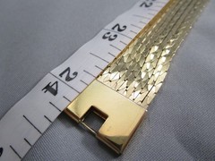 Vintage Gold Tone 10 Chains 24″Long Fold Over Clasp Fashion Necklace 802