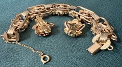 BREATH-TAKING GORGEOUS VINTAGE JULIANA BRACELET EARRINGS SET EXCELLENT CONDITION