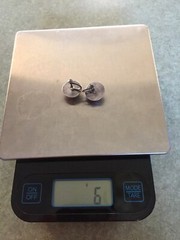 Vintage Earrings MARKED SILVER Screwback Jewelry Etched Dome Button 6 Grams