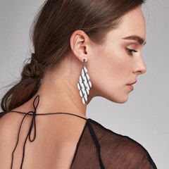 12 Pair Clip on Earrings Dangle Drop Dangle Earrings Set Bohemian Silver