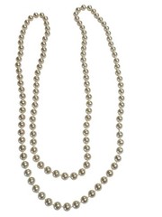 Vintage Plastic Faux Pearl Beaded Necklace 45 inches Long No Clasp