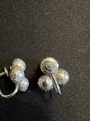 Vintage Signed JMS 1/20 12kt Gold Filled Pearl Screw Back Earrings