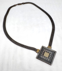 Vintage 925 Silver And Gold Necklace Delicate And Special.
