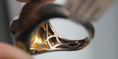 Vintage K AMATO NH 925 Smoky Quartz Ring 8
