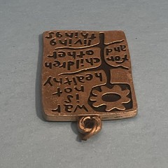 War Is Not Healthy For Children And Other Living Things Pendant 1968 Vintage Art