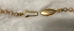 Vtg. 3 Faux High End Pearl Necklaces 1 Marked G Silver On Clasp (See All Photos)