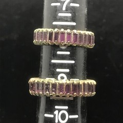 Vintage Gold Plated Entrnity Band Purple Crystals Ring varied sizes