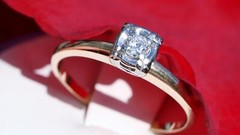14k yellow gold engagement ring 0.10ct diamond solitaire size 6.5 antique 1.85gr