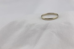 Vintage 14K white gold BAND Wedding Thumb Ring 2.5 mm Stack sz 11.25