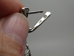 Vintage Amethyst Sterling Silver 925 Lever Back Drop Dangle Earrings
