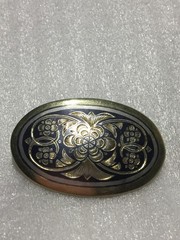 Brooch silver 875 Russian Soviet vintage USSR Severnaya Chern’ Gold Plated 9grm