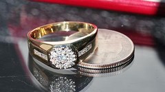 18k yellow gold ring 0.70ct natural diamond sz 11.75 vintage handmade 8.85g