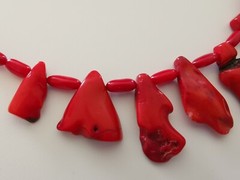 Unique Red Coral Huge Beads Choker Necklace